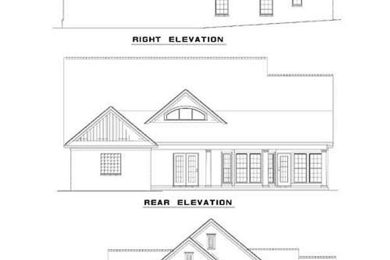 House Design - Exterior - Rear Elevation for Traditional House Plan #17-2124 - 3 bed, 2 bath