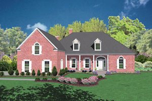 Colonial Exterior - Front Elevation Plan #36-240
