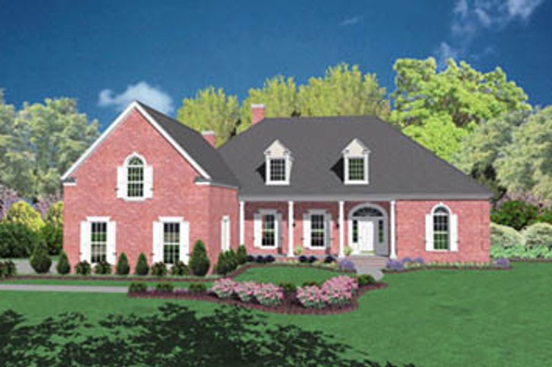 Colonial Style House Plan - 4 Beds 4.5 Baths 3684 Sq/Ft Plan #36-240