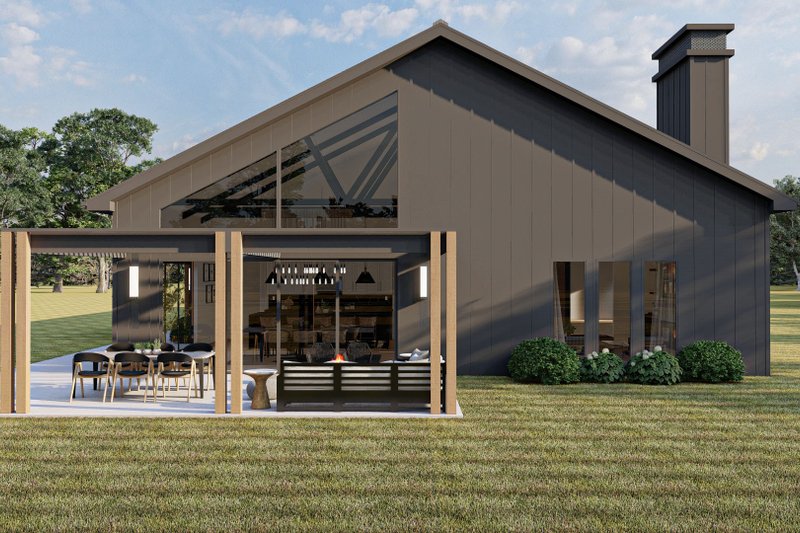 House Plan Design - Exterior - Other Elevation 4 for Barndominium House Plan #455-240 - 3 bed, 2.5 bath