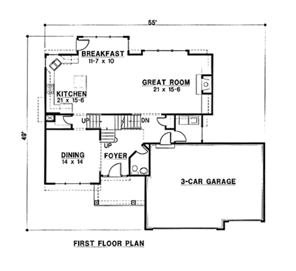 Traditional Floor Plan - Main Floor Plan #67-147