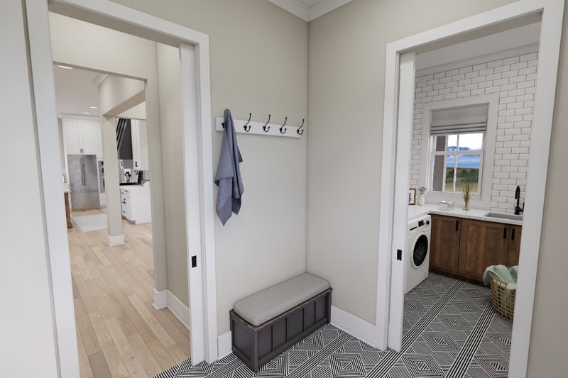 House Blueprint - Interior - Entry for Farmhouse House Plan #51-1283 - 3 bed, 3.5 bath