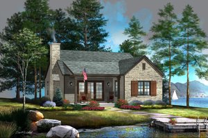 Cottage Exterior - Front Elevation Plan #22-616