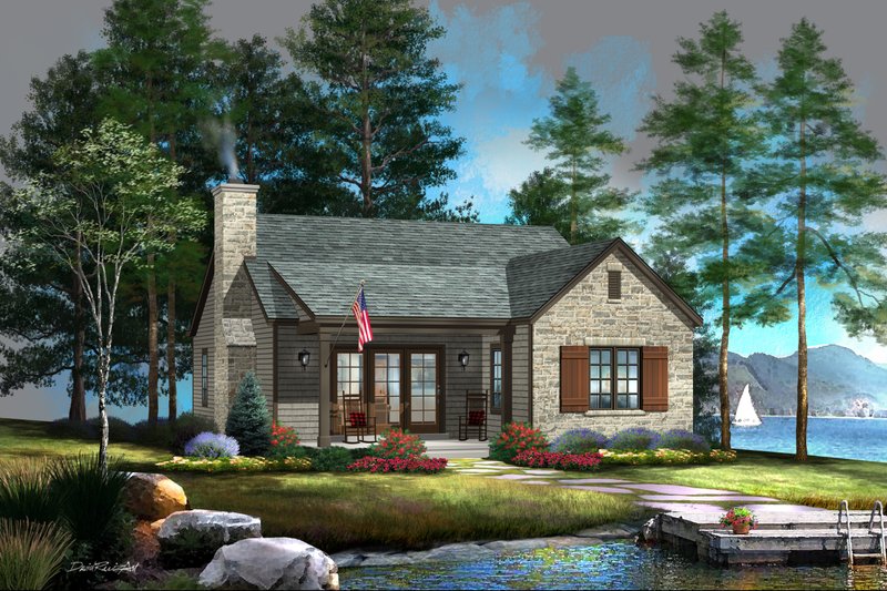 Cottage Style House Plan - 2 Beds 2 Baths 1268 Sq/Ft Plan #22-616