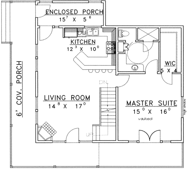 Country Floor Plan - Main Floor Plan #117-453