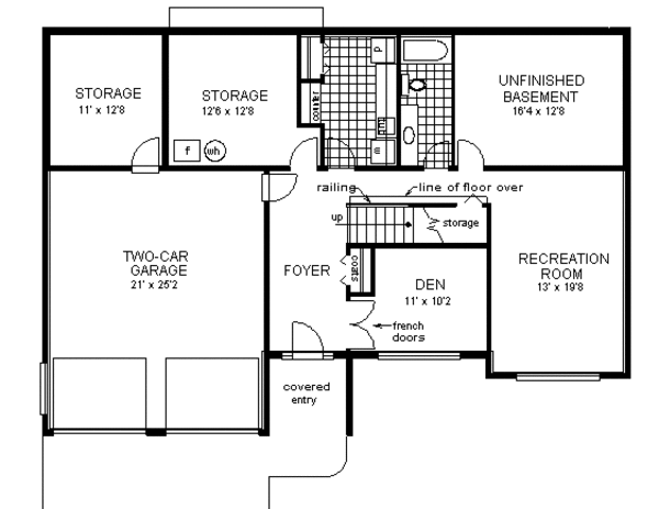 Home Plan - European Floor Plan - Lower Floor Plan #18-141