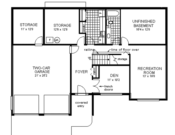 European Floor Plan - Lower Floor Plan #18-141