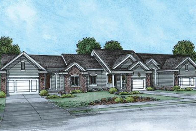 Dream House Plan - Ranch Exterior - Front Elevation Plan #20-1574