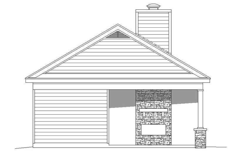 House Blueprint - Exterior - Other Elevation for Country House Plan #932-237, 0.5 bath