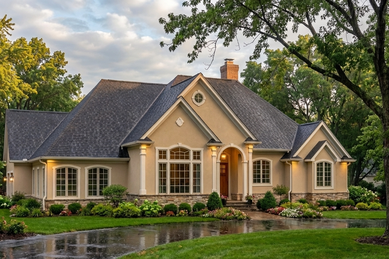 Home Plan - Exterior - Front Elevation 3 for European House Plan #406-186 - 3 bed, 2.5 bath