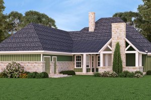 Exterior - Rear Elevation for Craftsman House Plan #45-604 - 3 bed, 2 bath