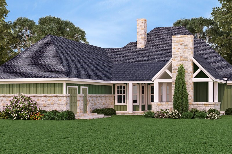 Home Plan - Exterior - Rear Elevation for Craftsman House Plan #45-604 - 3 bed, 2 bath