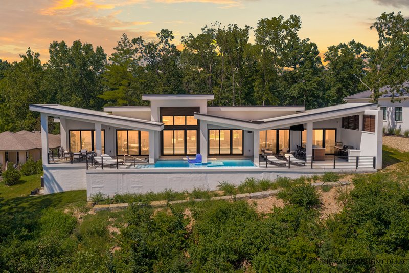 Architectural House Design - Exterior - Rear Elevation 1 for Contemporary House Plan #930-546 - 3 bed, 3.5 bath