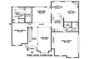 European Style House Plan - 4 Beds 2.5 Baths 3400 Sq/Ft Plan #81-1012 