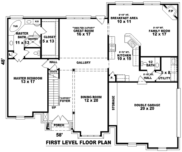 European Floor Plan - Main Floor Plan #81-1012