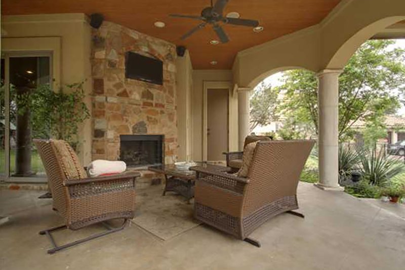 House Blueprint - Exterior - Outdoor Living 1 for Mediterranean House Plan #80-124 - 4 bed, 4.5 bath