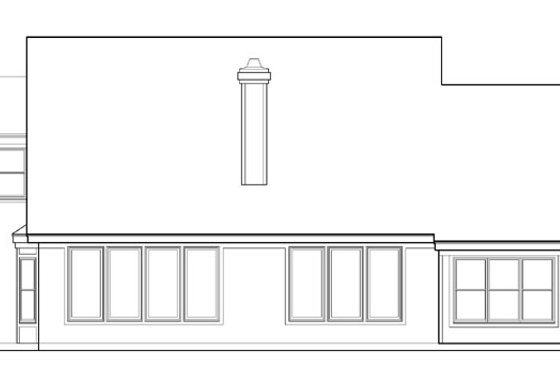Exterior - Rear Elevation for Traditional House Plan #67-720 - 4 bed, 3 bath