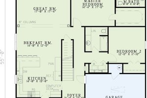 Exterior - Front Elevation 4 for Traditional House Plan #17-1016 - 3 bed, 2 bath