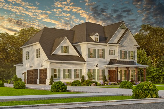 Exterior - Front Elevation 7 for Craftsman House Plan #54-694 - 5 bed, 4 bath
