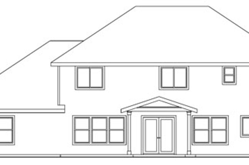 Home Plan - Exterior - Rear Elevation for Craftsman House Plan #124-712 - 4 bed, 2.5 bath