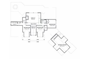 Floor Plan - Upper Floor for Traditional House Plan #417-411 - 4 bed, 3.5 bath