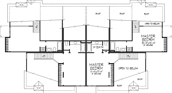 Contemporary Floor Plan - Upper Floor Plan #320-330