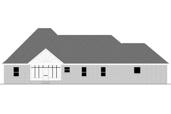 Exterior - Rear Elevation for Country House Plan #21-395 - 3 bed, 2.5 bath
