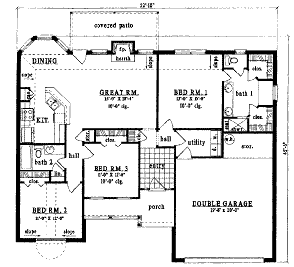 Traditional Floor Plan - Main Floor Plan #42-288