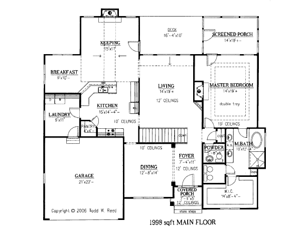 Country Floor Plan - Main Floor Plan #437-39