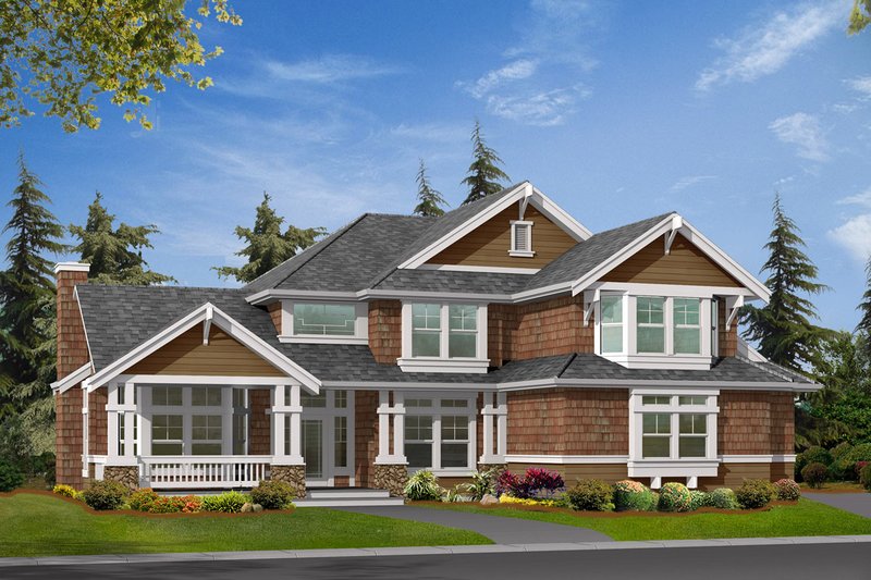 Craftsman Style House Plan - 4 Beds 2.5 Baths 3210 Sq/Ft Plan #132-212