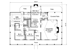Country Style Southern Floor Plan