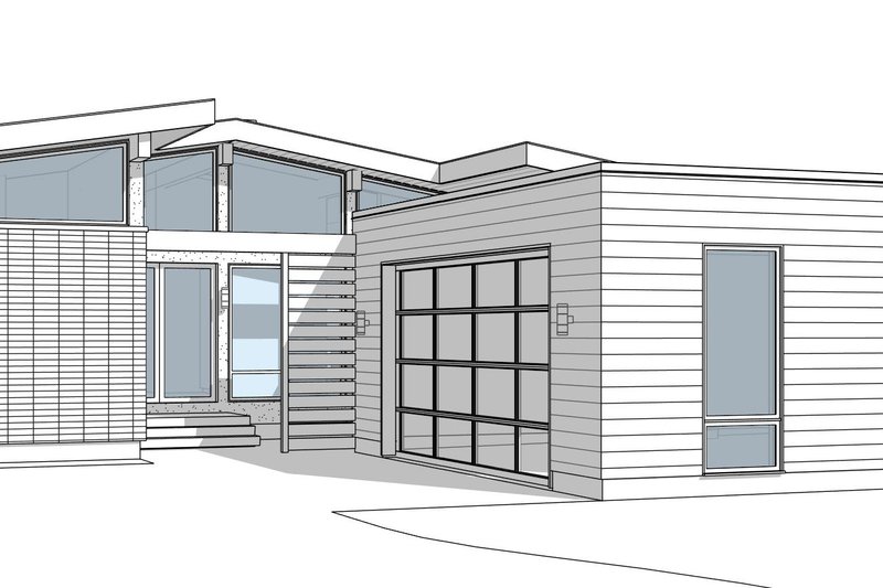 House Blueprint - Exterior - Front Elevation 5 for Bungalow House Plan #1114-69 - 3 bed, 2 bath