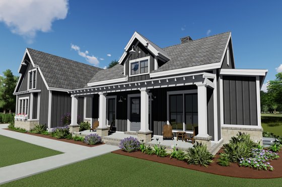 Exterior - Other Elevation for Farmhouse House Plan #1069-17 - 3 bed, 2.5 bath