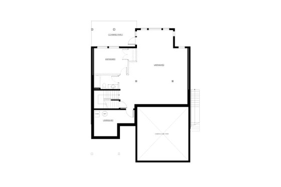 Floor Plan - Lower Floor for Farmhouse House Plan #1114-14 - 4 bed, 2.5 bath