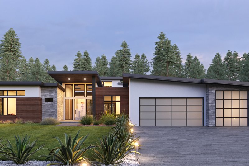 Home Plan - Contemporary Exterior - Front Elevation Plan #1066-168