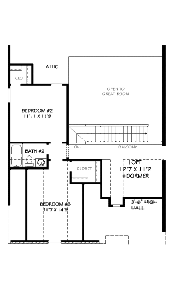 European Floor Plan - Upper Floor Plan #424-39