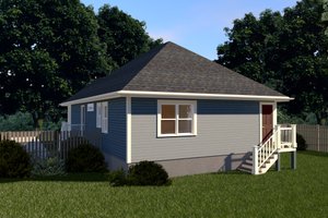 Exterior - Rear Elevation for Cottage House Plan #79-115 - 3 bed, 2 bath