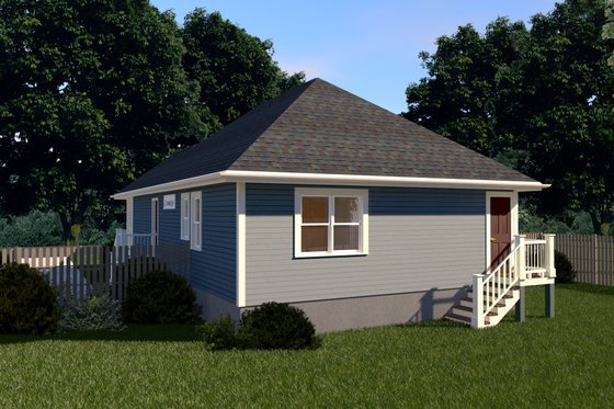 Exterior - Rear Elevation for Cottage House Plan #79-115 - 3 bed, 2 bath