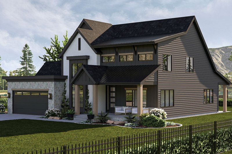 House Design - Exterior - Other Elevation for Modern House Plan #455-346 - 4 bed, 2.5 bath