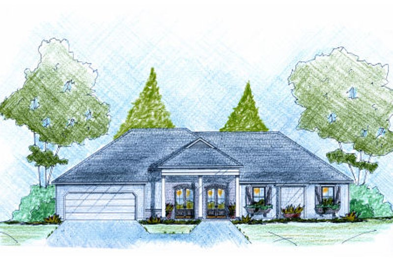 Dream House Plan - Ranch Exterior - Front Elevation Plan #36-502
