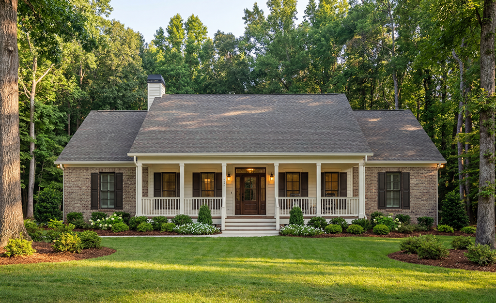 Exterior - Front Elevation 2 for Country House Plan #406-220 - 3 bed, 2.5 bath