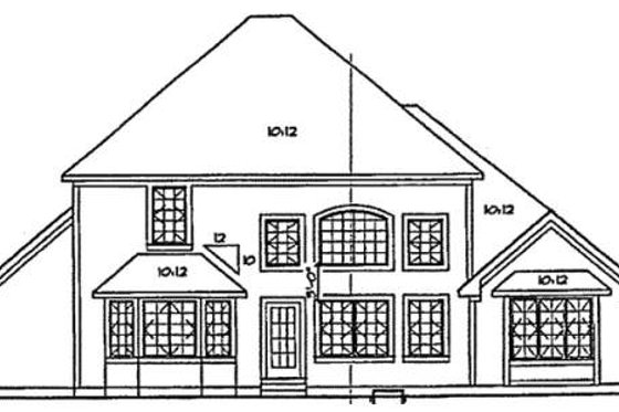 Exterior - Rear Elevation for Traditional House Plan #312-134 - 4 bed, 2.5 bath