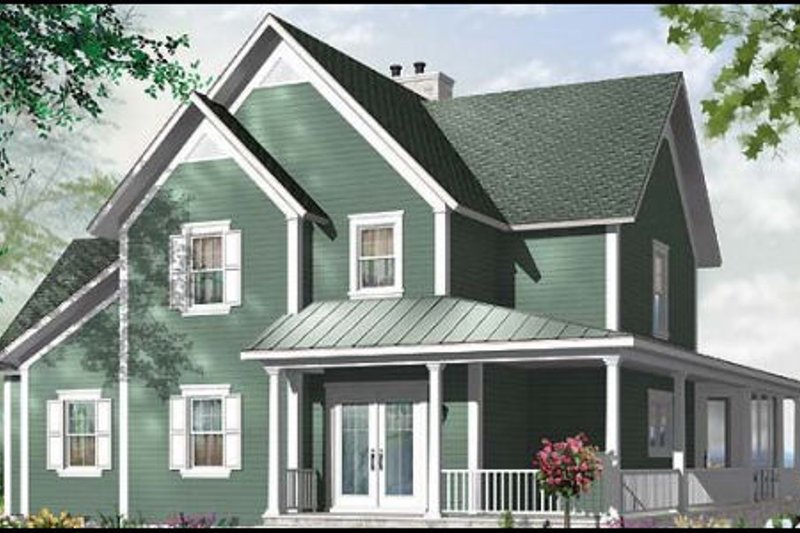 Home Plan - Country Exterior - Front Elevation Plan #23-420