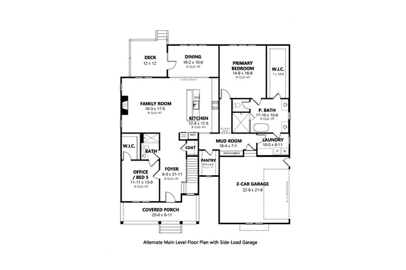 Architectural House Design - Floor Plan - Main Floor 1 for Country House Plan #1080-12 - 4 bed, 4 bath