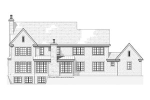 Exterior - Rear Elevation for European House Plan #901-84 - 4 bed, 3.5 bath