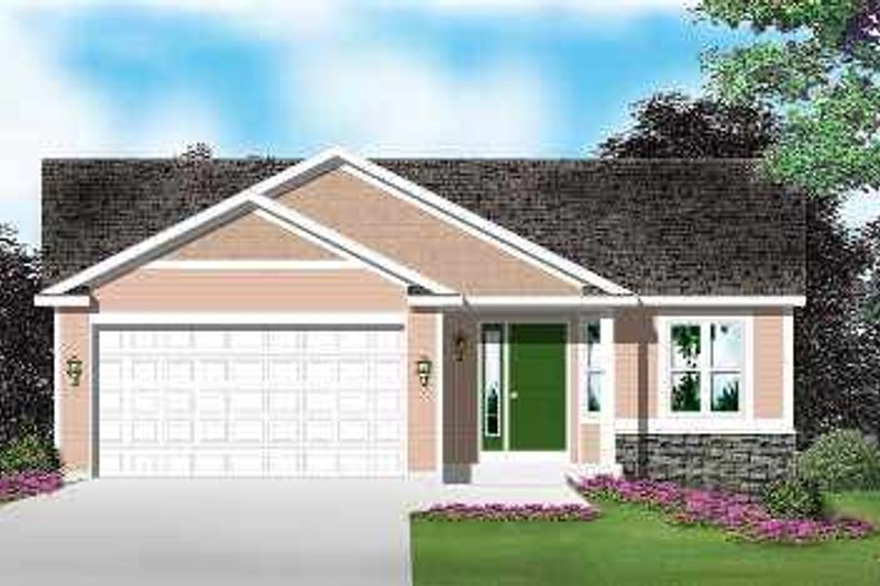 Traditional Style House Plan - 2 Beds 1 Baths 1024 Sq/Ft Plan #49-183