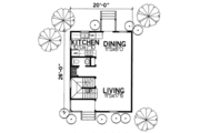 Cottage Style House Plan - 3 Beds 1.5 Baths 976 Sq/Ft Plan #50-237 