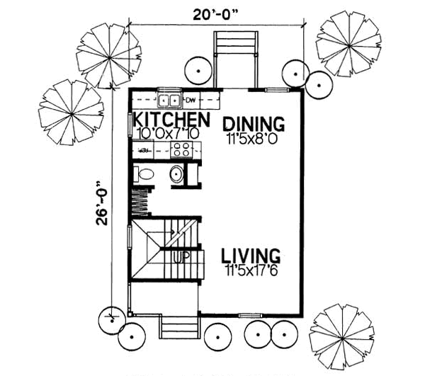 Cottage Floor Plan - Main Floor Plan #50-237