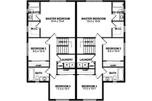Floor Plan - Upper Floor for Craftsman House Plan #126-196 - 3 bed, 2.5 bath