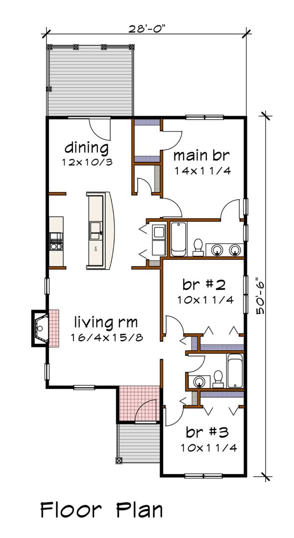 Home Plan - Southern Floor Plan - Main Floor Plan #79-161
